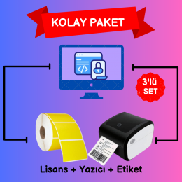 Kolay Paket [ Lisans + Yazıcı + Sarı Etiket ]