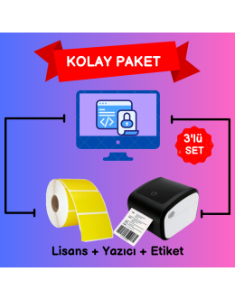 Kolay Paket [ Lisans + Yazıcı + Sarı Etiket ]